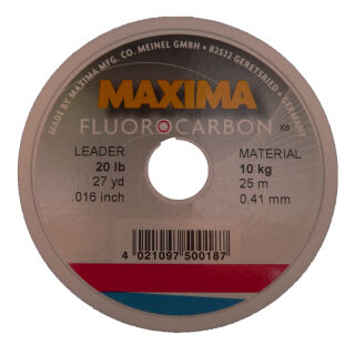 Maxima Fluorocarbon 25  Meter Vorfachspule 0,41mm (20lbs)