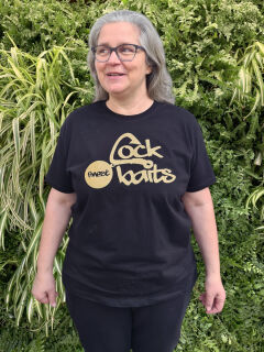 Cockbaits T Shirt "Schwarz" mit Goldeffect Druck XXL