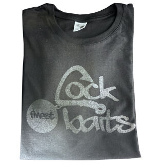 Cockbaits T Shirt "Schwarz" mit schwarzem Druck